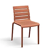 Sedia moderna in polipropilene, finitura Arancione