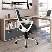 Poltrona da ufficio operativa, finitura Nera e Bianca