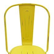 schienale sedia gialla