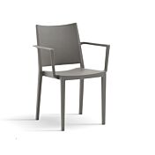 Poltrona da esterno in polipropilene, colore grigio