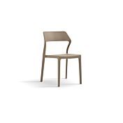 Sedia da esterno impilabile color tortora