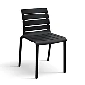 Sedia moderna in polipropilene, finitura Nero