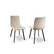 Retro Sedia imbottita in velluto, Beige