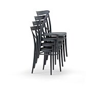 Sedia per uso interno ed esterno, colore antracite