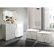 set comò e comodini floreali