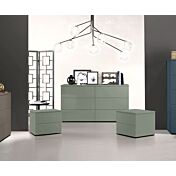 Set moderno composto da comodini e comò 6 cassetti, Agave