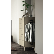 Settimino stile nordico con piedini in legno, finitura Desert