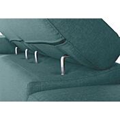 Divano moderno trasformabile Pilatus, divano letto Verde Smeraldo, made in Italy