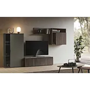 parete grigio e cannettato grigio