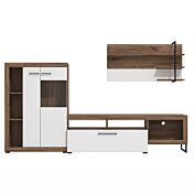 soggiorno contemporaneo con vetrina