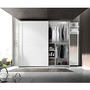 Armadio scorrevole scontato, bianco opaco, made in Italy