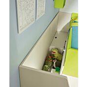 Letto a soppalco con passerella e armadio, Moretti Compact KC512