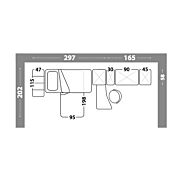 Soppalco camerette con due posti letto e scaletta contenitiva, finitura Rovere ambra, Blu reale e Rosa antico