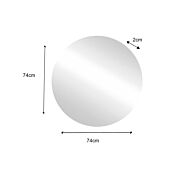 Specchio rotondo 74 x 74 cm con Led incluso
