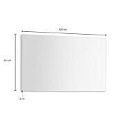 Specchio lineare L.120 cm, Made in Italy