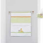 Culla neonati Melman bianca con ruote e decori colorati