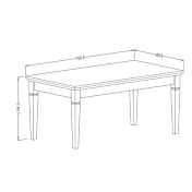 Elegante tavolino basso da salotto, finitura bianco frassinato e rovere 