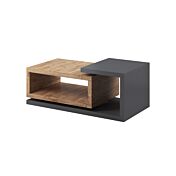 Tavolino da divano, noce e antracite spatolato