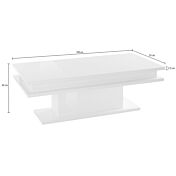 Tavolino da caffè di design finitura Bianco lucido