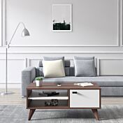 Tavolino Ankara noce, un'anta e un ripiano