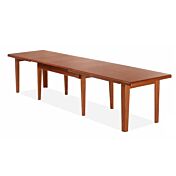 Tavolo allungabile in legno massello, noce, arte povera - gambe dritte