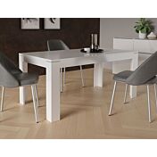 Tavolo bianco lucido allungabile, L.160