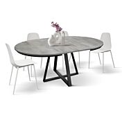 tavolo grigio cemento rotondo