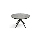 Tavolo allungabile cemento con base in metallo colore nero