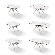 Tavolo allungabile di design con top Bianco