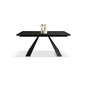 tavolo effetto marmo nero in ceramica