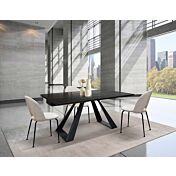 Tavolo allungabile di design con base in metallo