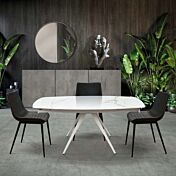 Tavolo allungabile di design con top Bianco in ceramica