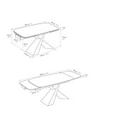 misure tavolo moderno L.160