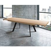 Tavolo moderno allungabile Oslo in finitura Noce gold e Grigio nero opaco