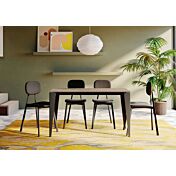 Tavolo di design L.160 allungabile, colore argilla, Made in Italy