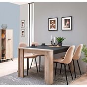 Tavolo moderno Rovere grigio e Nero