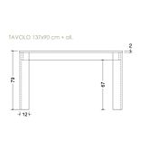 scheda tecnica tavolo 137 cm