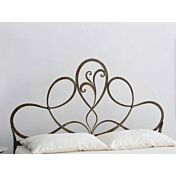 Letto in ferro battuto Bartok effetto corten, made in Italy