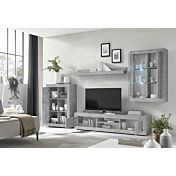 Soggiorno completo moderno in finitura cemento