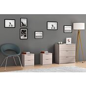 Set Composto da Comò e 2 Comodini, finitura rovere chiaro