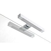 Composizione bagno sospesa Rovere, Bianco con cubotto in pietra naturale Grigia