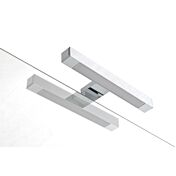 Composizione bagno sospesa Bianco con cubotto in pietra naturale Grigia