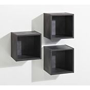 Set composto da 3 vani a giorno, finitura Grigio