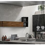 Vano a giorno per cucina, Marmo nero lucido