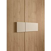 Armadio per camera letto con vano tv, Noce Biondo e Orzo