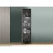 Vetrina 1 anta, stile moderno, finitura frassinato nero