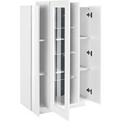 Vetrina moderna scontata Bianca, 100% Made in Italy