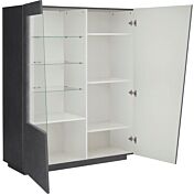 Vetrinetta moderna a 2 ante in finitura Ardesia