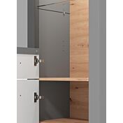 Vetrina colonna 2 ante, finitura Rovere e Carbone