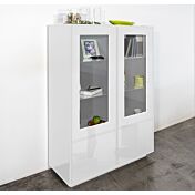 Vetrina di design bianca laccata lucida